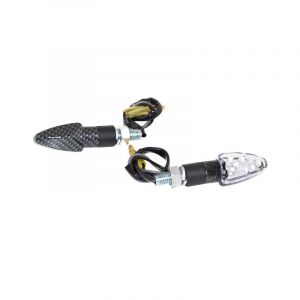 REPLAY Clignotants micro fl&egrave;che transparent/carbone 8 LED orange