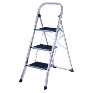 Vigor Tabouret en Aluminium 3 marches Larges