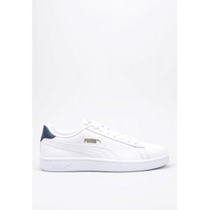 Puma Smash V2 L, Baskets Mixte, Blanc (White/White/Peacoat/Team Gold), 40 EU