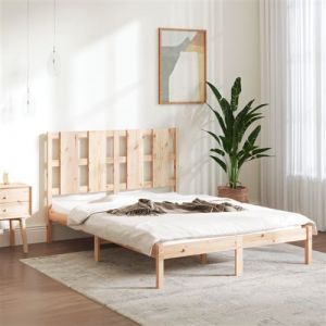 VidaXL Cadre de lit Bois de pin massif 140x190 cm