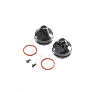 Shock Cap, Aluminum, Black (2) - LST/2, 3XL-E - Losi