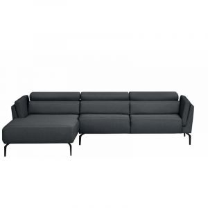 Image de Canap&eacute; d'Angle Gauc "Alua" 280cm Gris Fonc&eacute; Prix