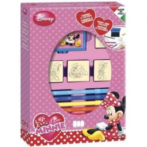 Multiprint Ensemble de coloriage Minnie Mouse 12 pi&egrave;ces rose