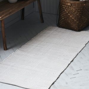 House Doctor Tapis Chindi blanc