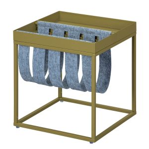 Table d'appoint verte avec porte-brochure