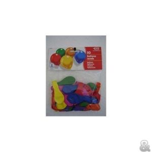 Amscan Lot de 50 Ballons ronds et unis - Latex - Coloris assortis
