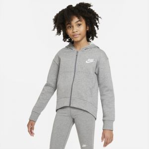 Nike Sweat&agrave; capuche et zip Sportswear Club Fleece pour Fille plus &acirc;g&eacute;e - Gris - Taille XS - Female