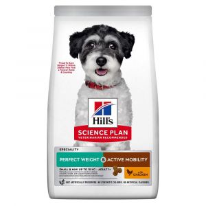 Hill's Science Plan Adult Perfect Weight & Active Mobility Small & Mini poulet pour chien - 1,5 kg