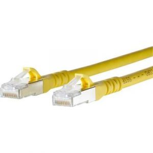 Metz connect Câble de raccordement réseau RJ45 CAT 6A S/FTP 1m jaune