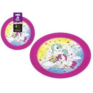 6 IETTES LICORNE EN CARTON 18 CM JETABLES ROSE CUISINE