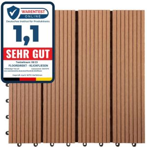 Dalle de Terrasse wpc Royal, Marron clair, 30 x 30 cm, 1 Pi&egrave;ce