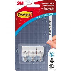 Image de Command 3M CROCHET AVEC POINTE EN MÉTAL, BLANC, TAILLE: S NOIR 17067FGN