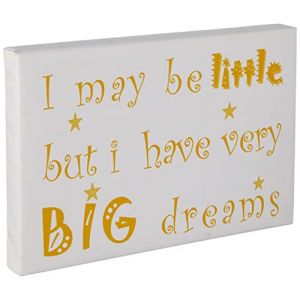 Image de Feel Good Art Format A4 30,5 x 20,3 cm paisseur d'Art Toile murale I peuvent être petites, mais j'ai Very Big Dreams, Jaune