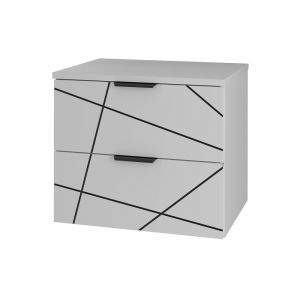 Meuble sous-vasque 60cm plan de toilette Teren Blanc