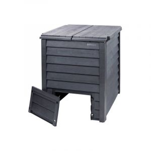 Image de Garantia Thermo-Wood Composteur 600 l Anthracite/Marron avec Grille de Fond