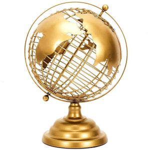 T Home Deco Factory Globe terrestre décoratif en métal doré