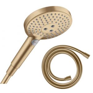 Hansgrohe Pommeau de douche Raindance Select S EcoSmart 120 3 jets + flexible 160 cm Isiflex bronze brossé