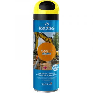 Soppec Traceur de chantier tr&egrave;s fluorescent Fluo TP - couleur jaune - 143517