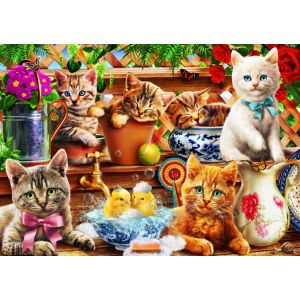 Bluebird Puzzle Kittens in the Potting Shed