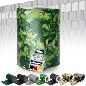 Bandes Brise-Vue, 35 m&egrave;tres Occultant, Clips de Fixation Inclus, Buis, 19 cm x 35 m