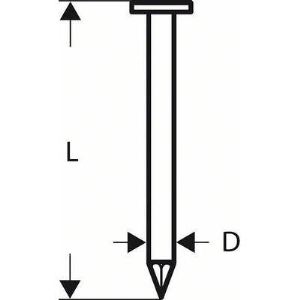 Image de Bosch 2608200034 - Clou en bande à tête ronde SN21RK 80G 3,1 mm, 80 mm, galvanisé, lisse