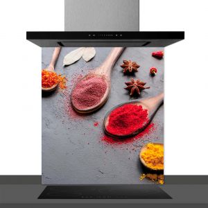 Hexoa Fond de hotte decorative, safran multicolore 60x70