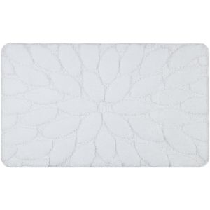 Tapis de salle de bain SUPREME STONES, des pierres, antid&eacute;rapant, doux - blanc white 60x100 cm