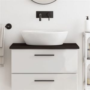 VidaXL Comptoir de salle de bain gris foncé 80x40x2 cm bois traité