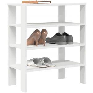 VidaXL Tagère à chaussures blanc 61x32x70 cm bois d'ingénierie