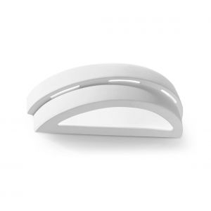 L inaire Center Applique murale LIOS c&eacute;ramique/verre blanc 1 ampoule