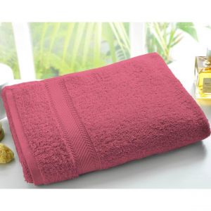 Lot de 2 serviettes unies lauréat 450gm2 Becquet - Rose