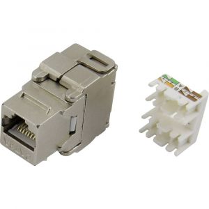 Tru Components Fiche modulaire femelle, sans outils 1425903 RJ45 Cat6 femelle, droit métal 1 pc(s)