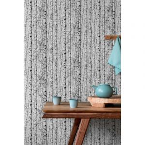 A.S. Creation Papel Pintado - Papel Pintado de Bosque en Blanco, Gris y Negro - Papel de Pared para Diferentes Espacios - Papel Pintado de Pared en 10,05 m x 0,53 m
