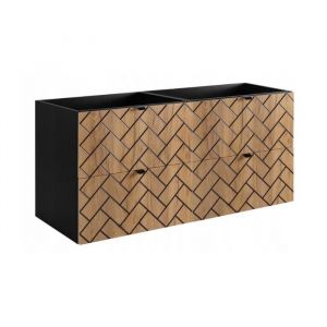 Rodan Meuble sous lavabo 120 cm - Marron Mat - Armoires de salle de bains - Meubles de salle de bains - Meubles sous lavabo - Sans plateau