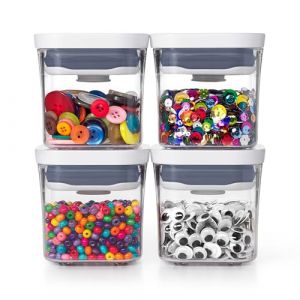 Oxo Good Grips 11236100 Lot de 4 mini r&eacute;cipients POP en plastique Transparent