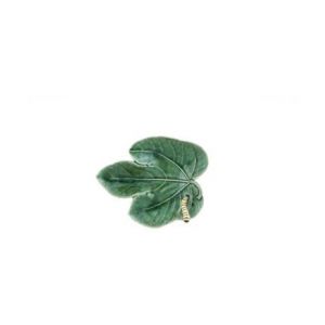 Feuille de figuier avec chenille vert/marron 18,5 cm