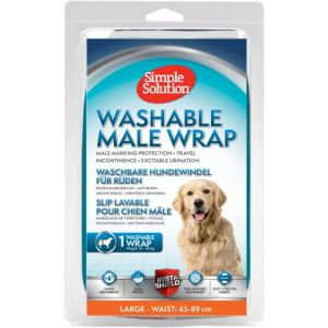Simple Solution Couche Enveloppante Et Lavable Pour Chien Male - Taille Large