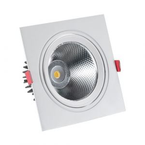 TechBrey Spot LED Downlight Carr&eacute; New Madison 15W Coupe &Oslash; 115mm Blanc Neutre 4000K - 4500K