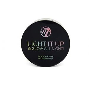 W7 cosmetics Highlighter Light It Up & Glow All Night Duo Chrome Loose Powder On Air