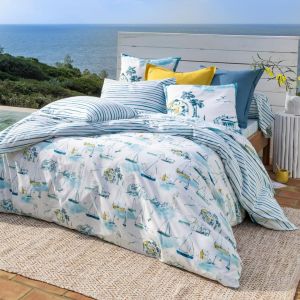 Housse de couette coton MOUSSAILLON - bleu