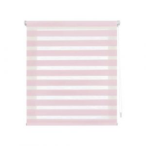 Blindecor Indus Store jour nuit sans percage | Couleur Rose 72 x 180 cm (L x H) | Taille du tissu 69 x 175 cm | Store enroleur fixation avec ou sans per&ccedil;age