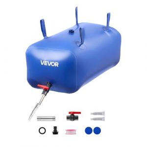 VEVOR R&eacute;servoir d'Eau Souple 113 L, Vessie de Stockage Eau Pliable, Sac Conteneur d'Eau PVC Grande Capacit&eacute;, pour Irrigation Jardin, Camping, Camping-car, Utilisation Ext&eacute;rieur, Stockage Urgence, Bleu