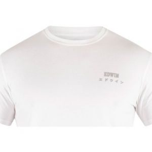 Edwin T-shirt Homme Tee shirt poitrine logo, Blanc blanc - Taille EU M,EU L,EU XL,Unique