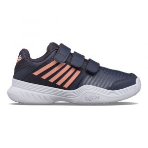 K-Swiss Court Express Strap Omni, Chaussure de Tennis, Graystone Peach Nectar White, 33 EU