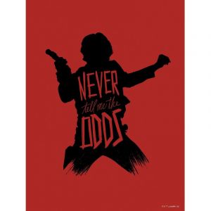 Image de Komar Poster d'Art Star Wars Silhouette Han Solo et Citations - 40 x 50 cm