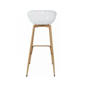 Image de Lot de 2 Tabourets de Bar "Malaga" 88cm Blanc Prix