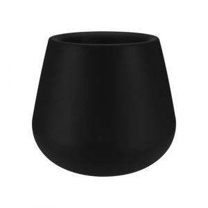 Image de Elho Pot de fleur goutte en polyéthylène Pure - Noir - 45cm