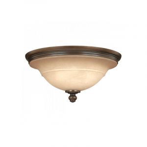 Plafonnier Plymouth, bronze vieilli et verre ambre