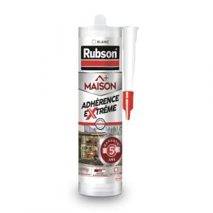 Rubson Maison, Mastic Couleur Blanc Adhérence Extrême, Mastic À Base D'Élastomère, Lissage Facile, Excellente Adhérence sur Tout Support, Joints pour Intérieur et Extérieur, 280 ML