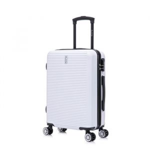 Valise Cabine 55x35x25cm | Valise Celims France Weekend | Ultra-l&eacute;ger | ABS | Cadenas | 4 Roues 360 | Blanc
